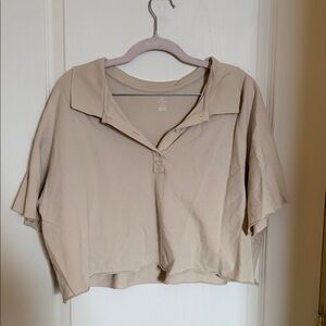 Offline by Aerie Beige Crop Top